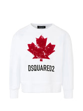 DSQUARED2 Felpa Dsquared D2S922U Slouch Fit Bianco Bianco